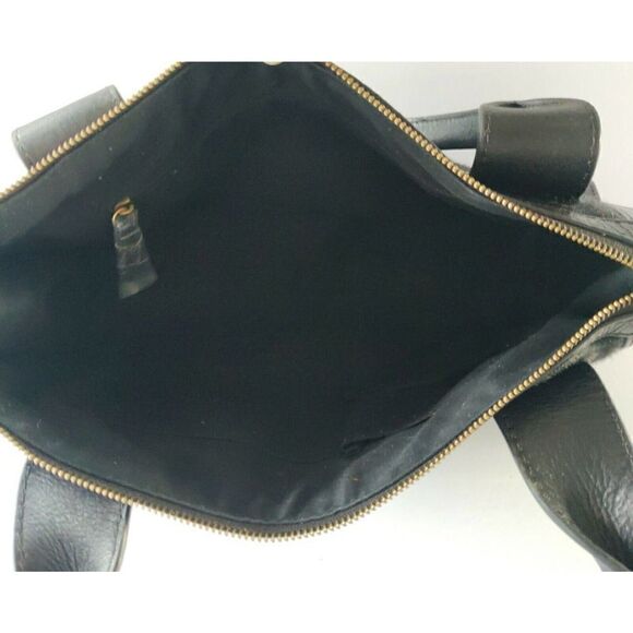 FOSSIL REISSUE BLACK HAIR ON HIDE GENUINE LEATHER TOTE SHOULDER BAG HANDBAG - Picture 9 of 10